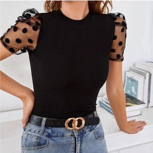 Mesh Sleeve Top